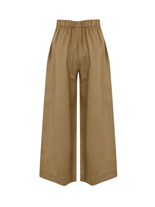 Pantalone ampio Minnie in lino Cammello MM Max Mara | 2516131018600008